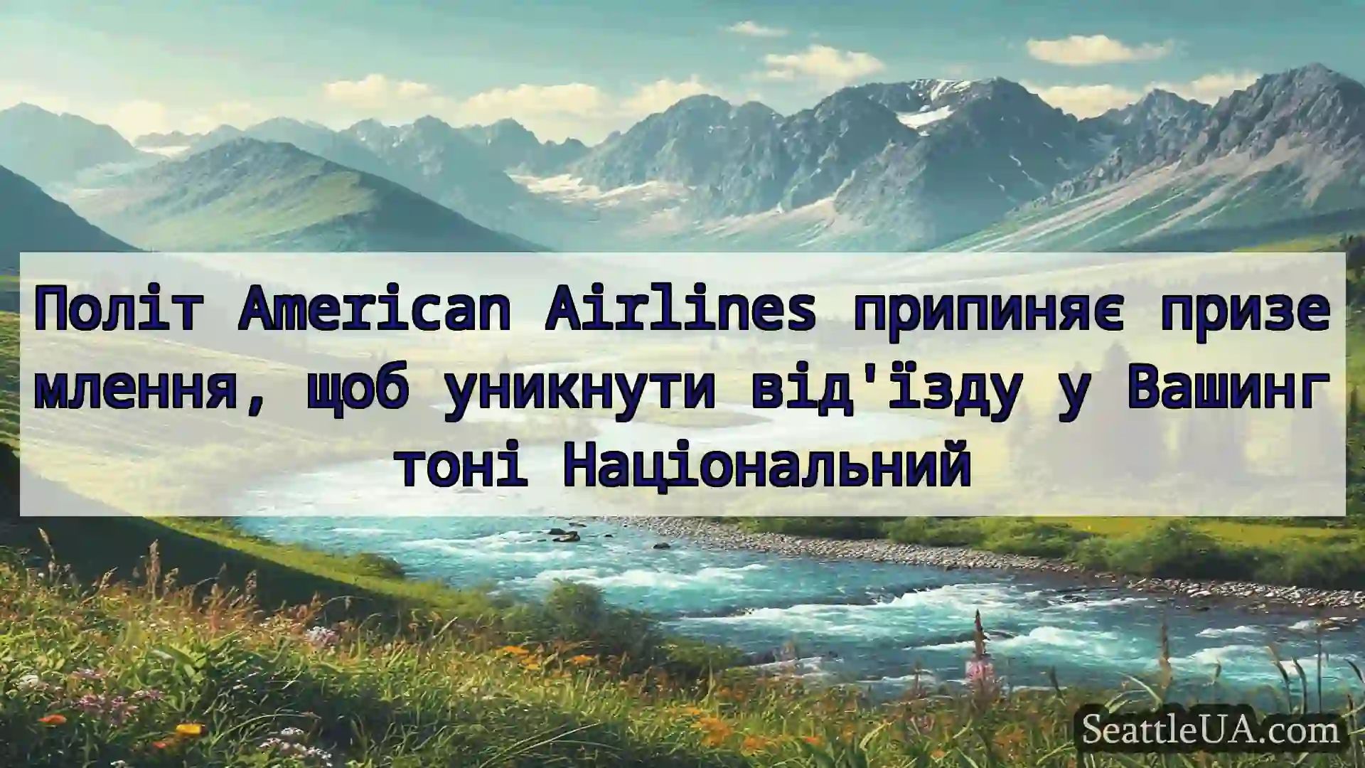 Політ American Airlines припиняє приземлення, щоб