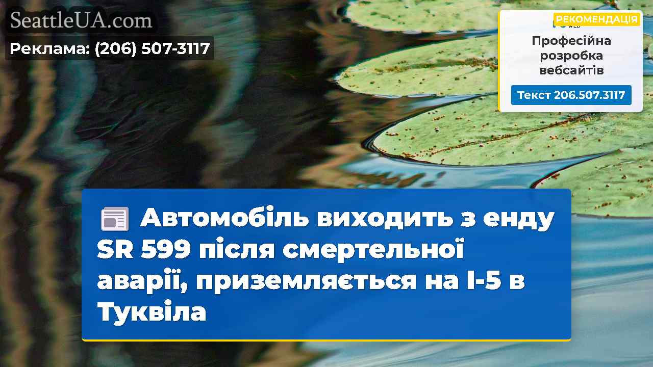 Автомобіль виходить з енду SR 599 після