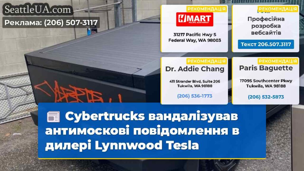 Cybertrucks вандалізував антимоскові повідомлення
