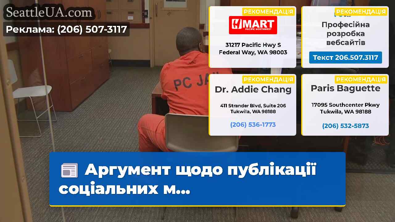 Аргумент щодо публікації соціальних м...