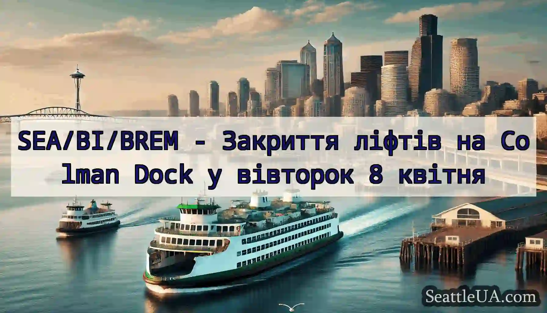 SEA/BI/BREM - Закриття ліфтів на Colman Dock у