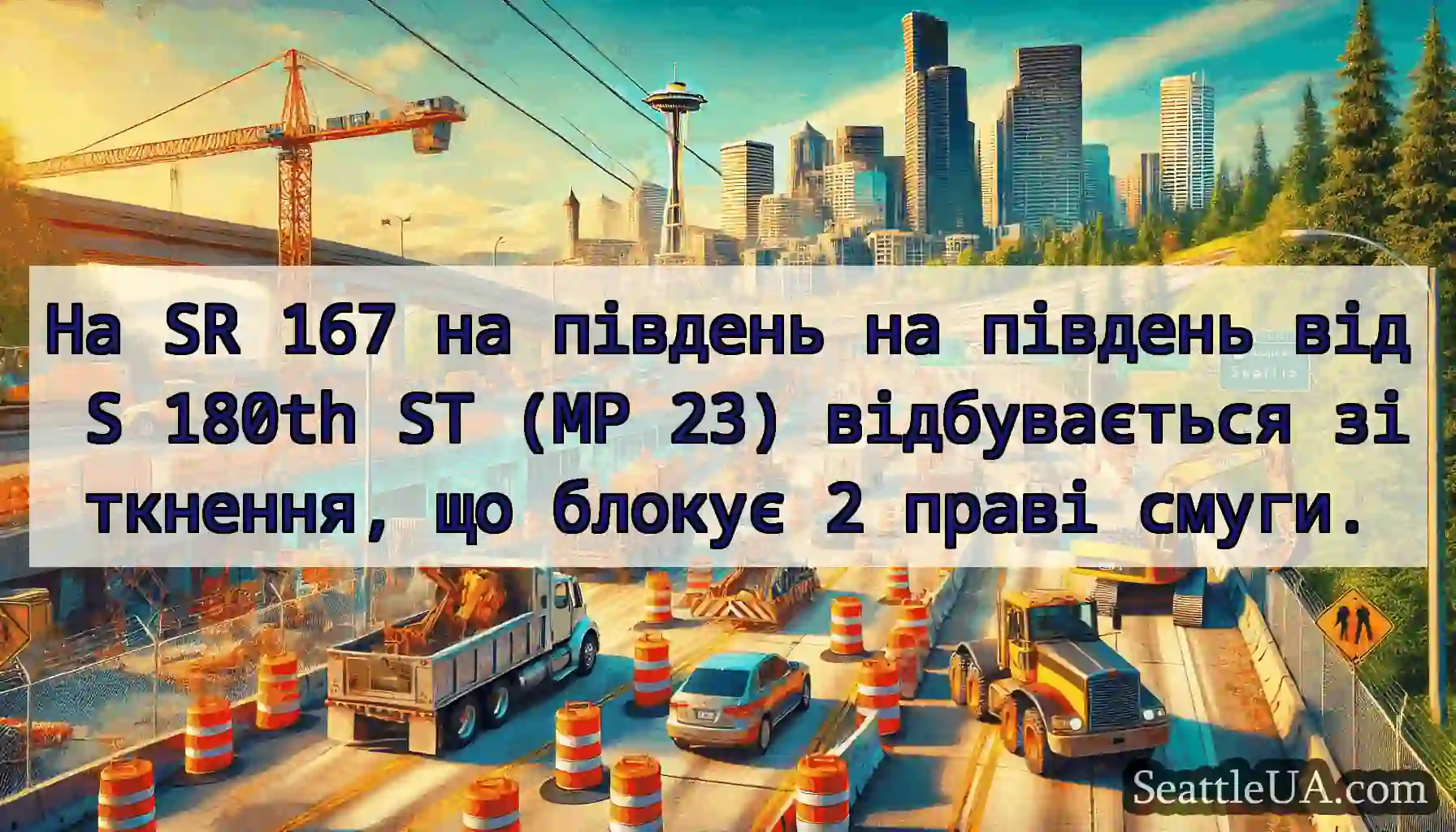 На SR 167 на південь на південь від S 180th ST