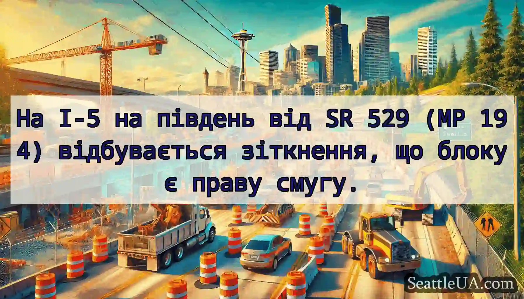 На I-5 на південь від SR 529 (MP 194)