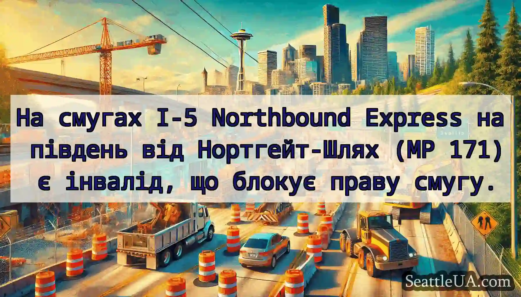 На смугах I-5 Northbound Express на південь від