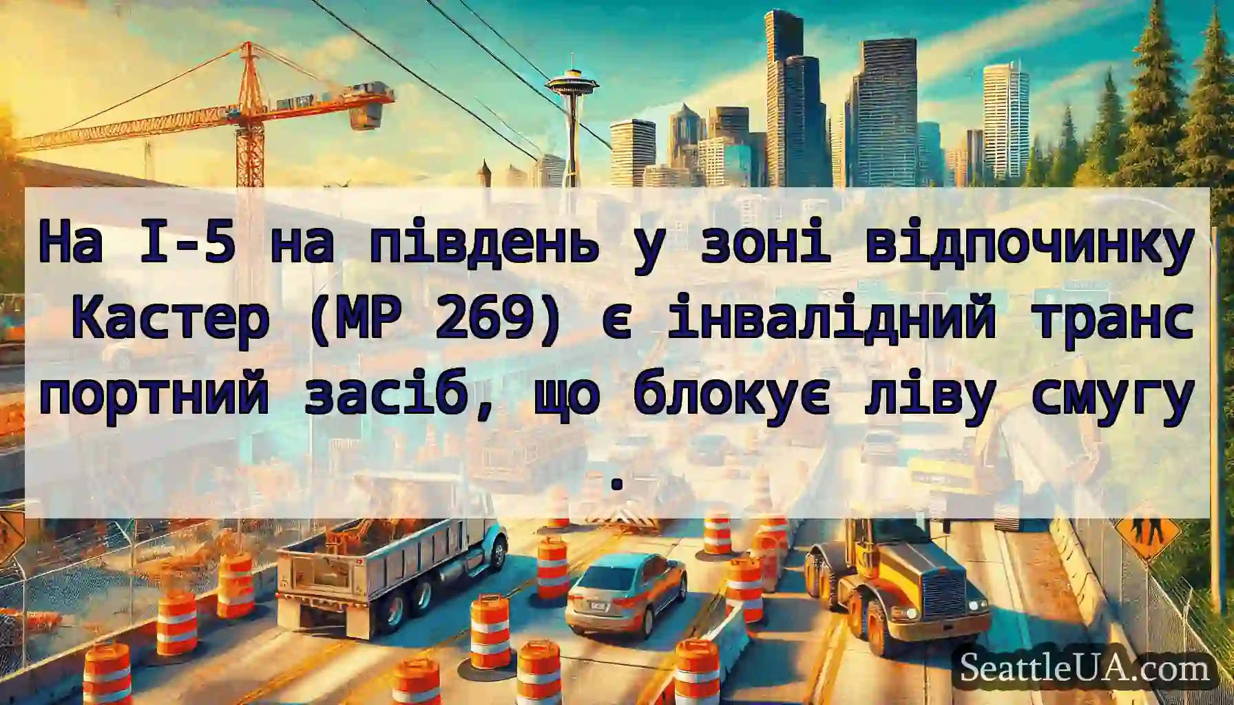На I-5 на південь у зоні відпочинку Кастер (MP
