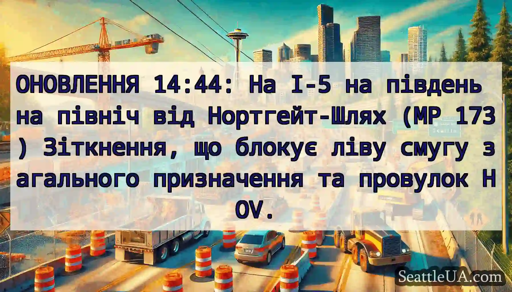 ОНОВЛЕННЯ 14:44: На I-5 на південь на північ від