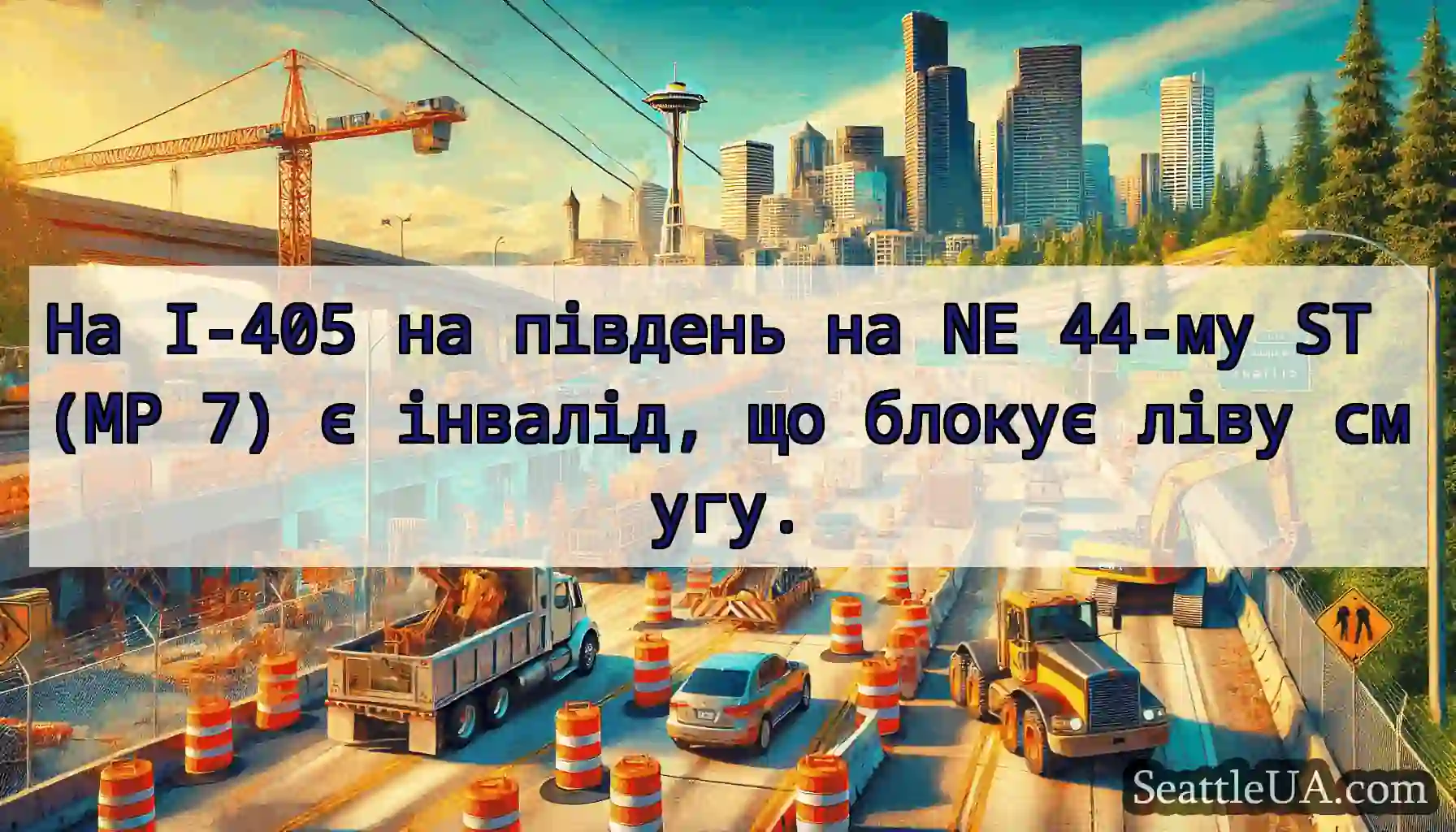 На I-405 на південь на NE 44-му ST (MP 7) є