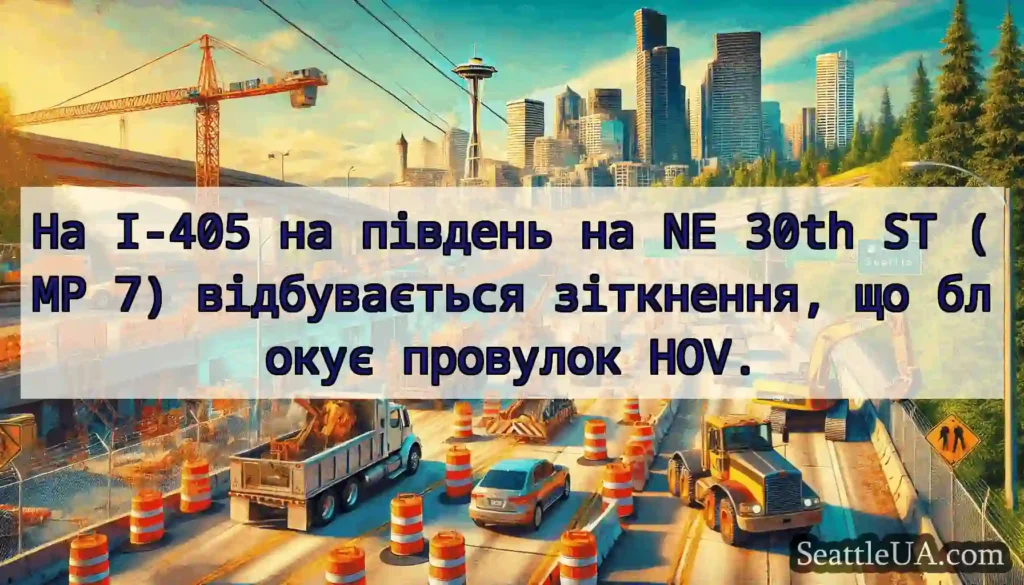 На I-405 на південь на NE 30th ST (MP 7)