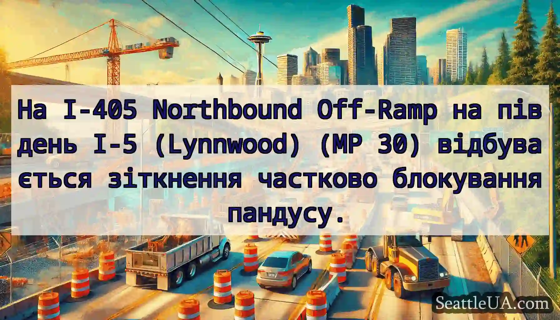 На I-405 Northbound Off-Ramp на південь I-5