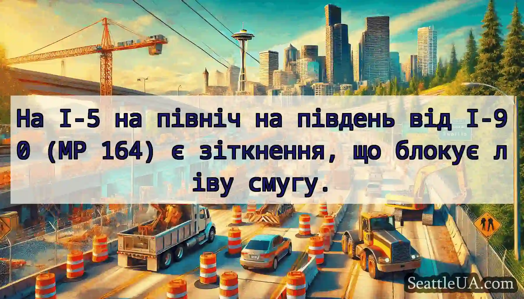 На I-5 на північ на південь від I-90 (MP 164) є