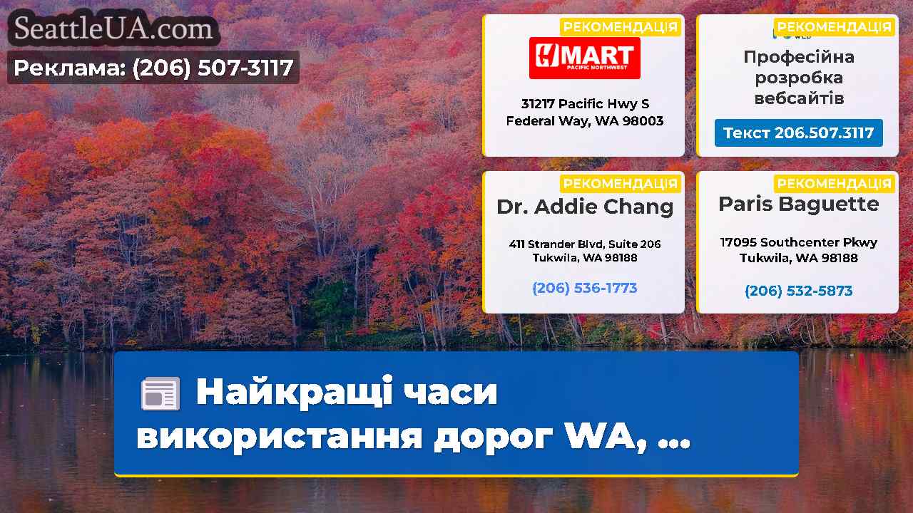 Найкращі часи використання дорог WA, ...