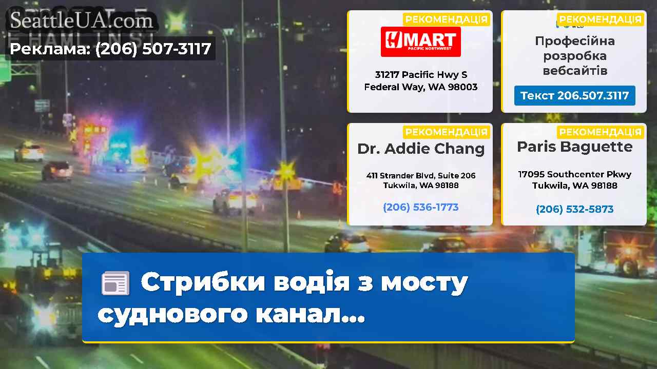 Стрибки водія з мосту суднового канал…