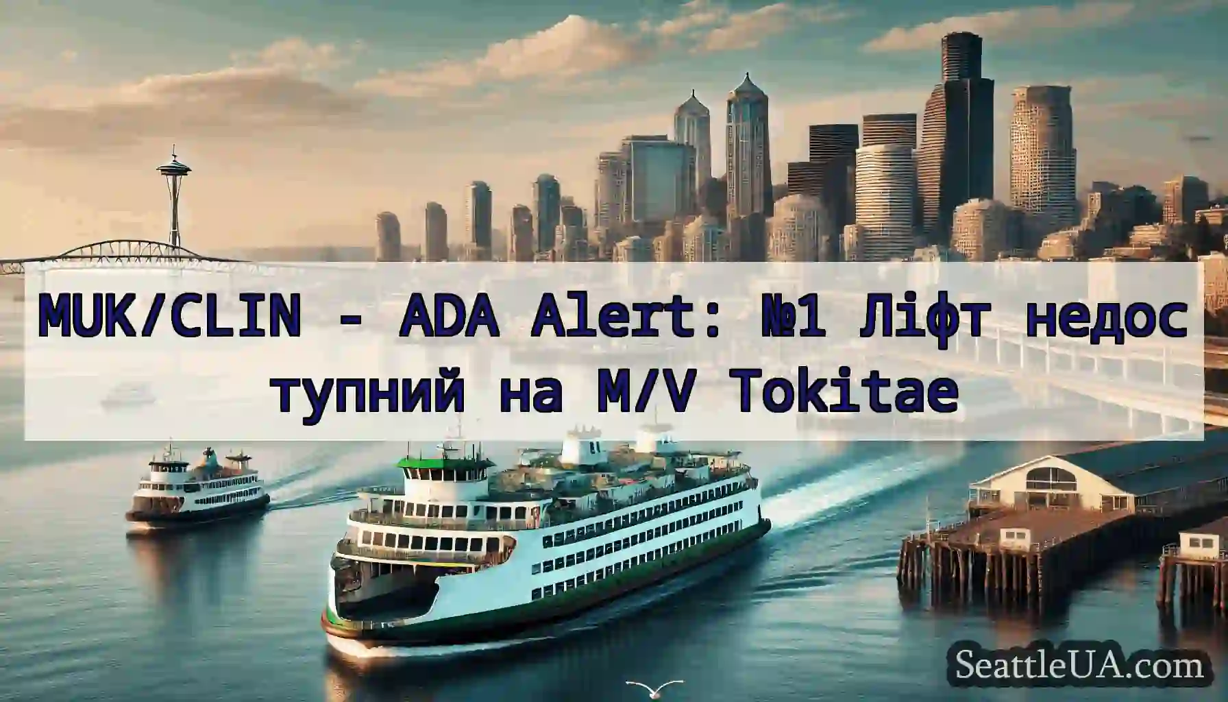 MUK/CLIN - ADA Alert: №1 Ліфт недоступний на M/V