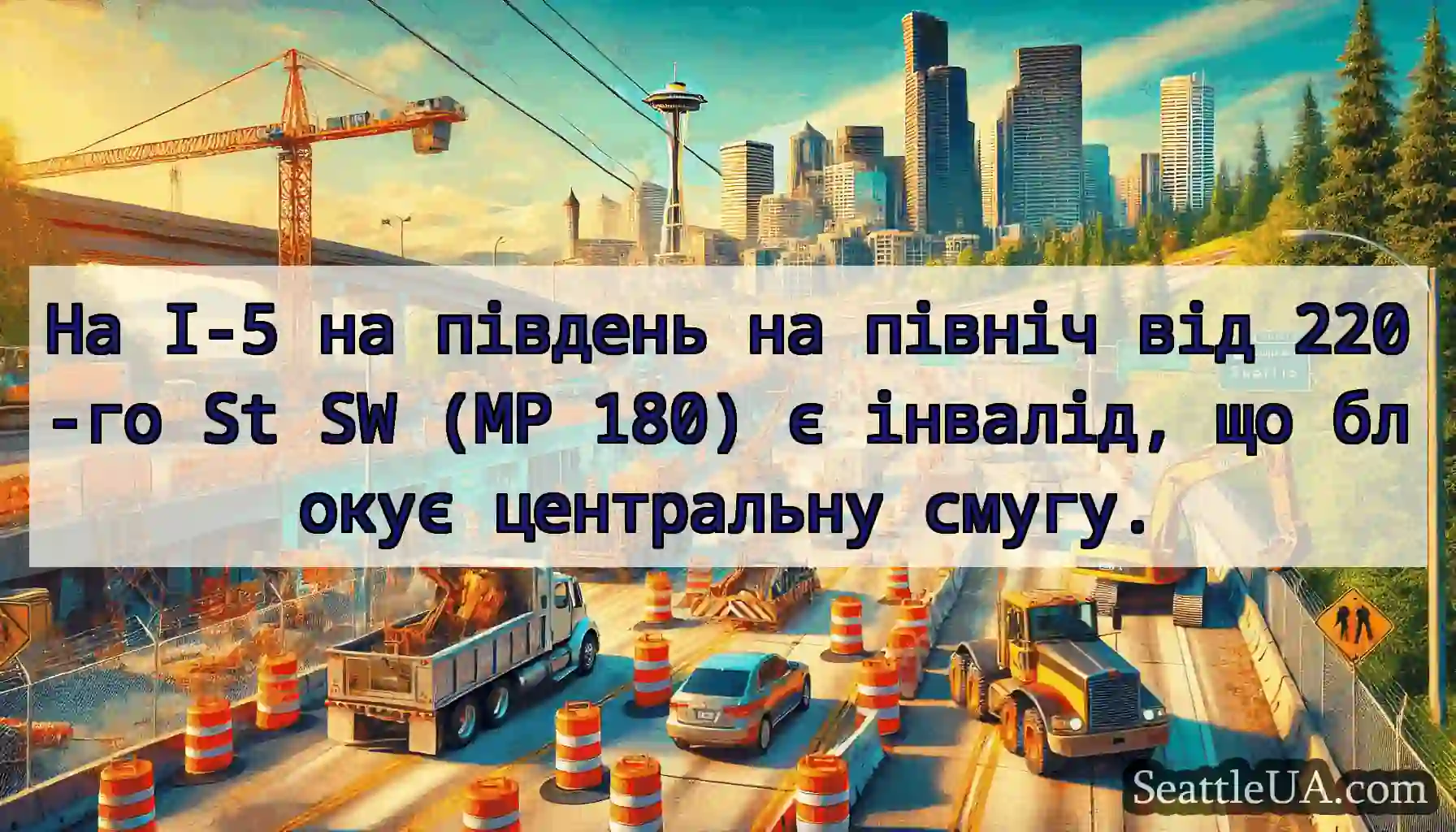 На I-5 на південь на північ від 220-го St SW (MP