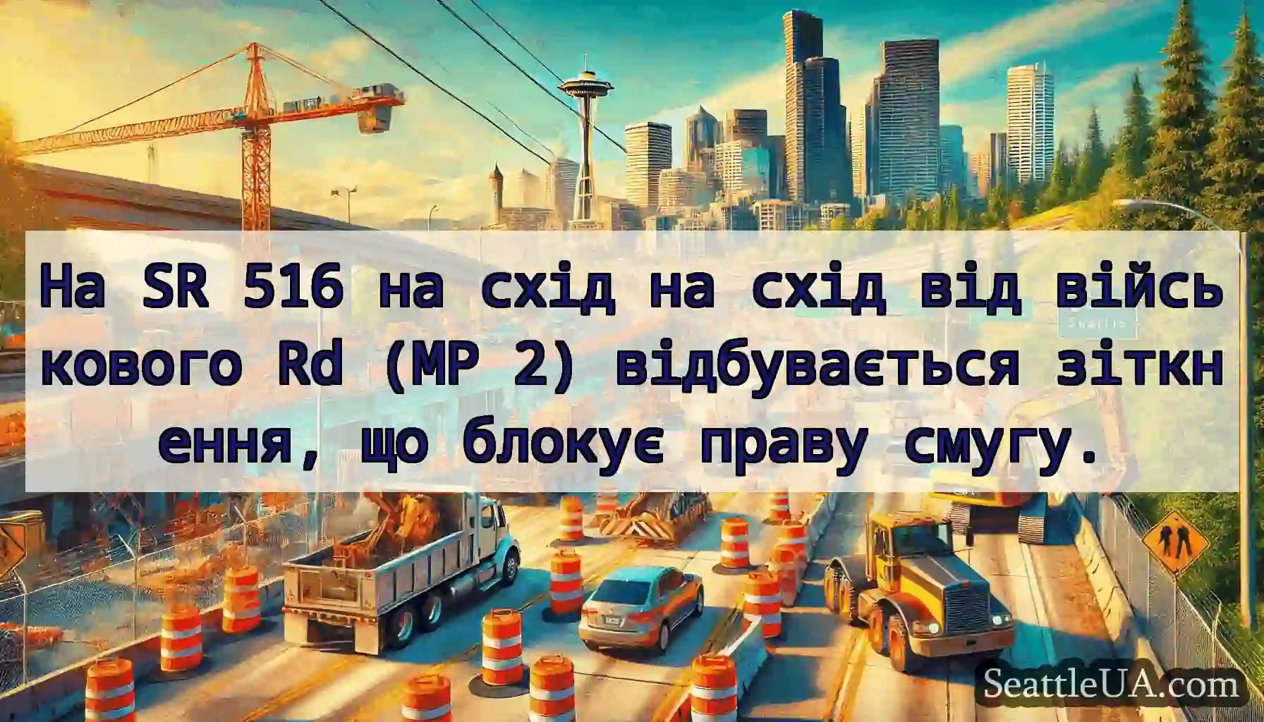 На SR 516 на схід на схід від військового Rd (MP