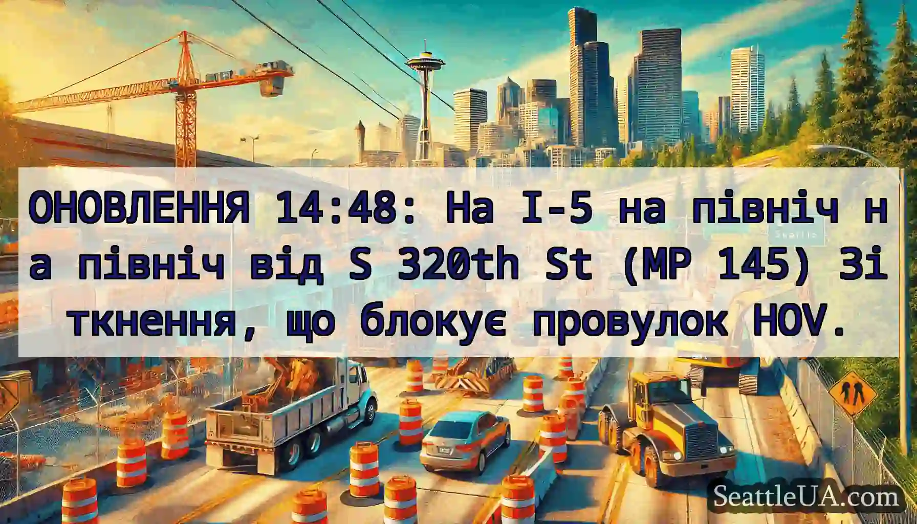 ОНОВЛЕННЯ 14:48: На I-5 на північ на північ від S