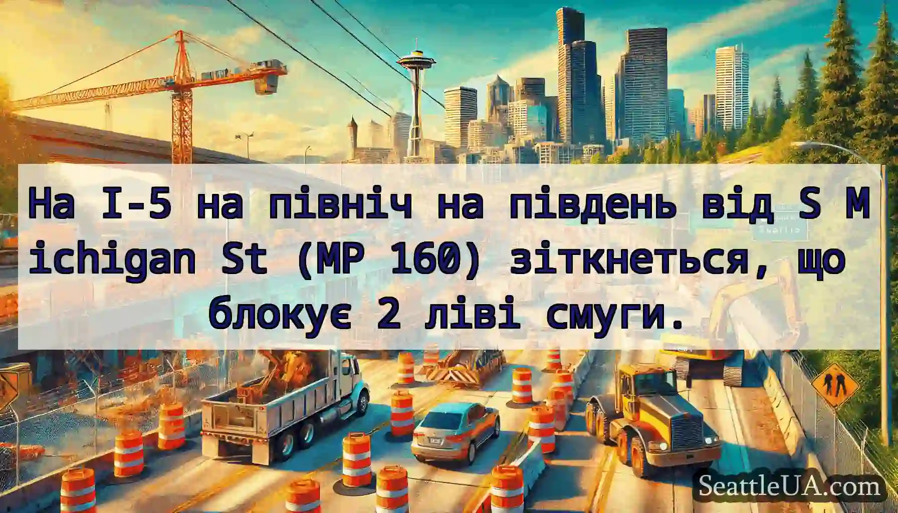 На I-5 на північ на південь від S Michigan St (MP