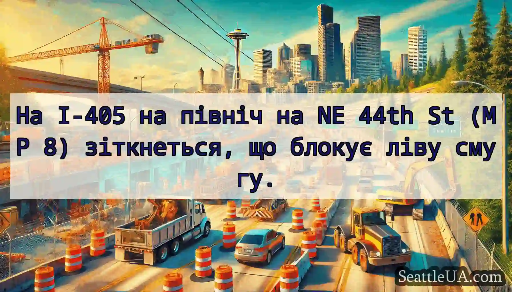 На I-405 на північ на NE 44th St (MP 8)