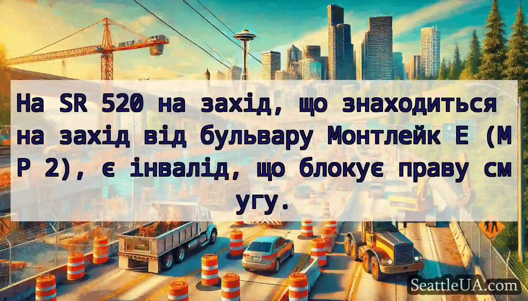 На SR 520 на захід, що знаходиться на захід від