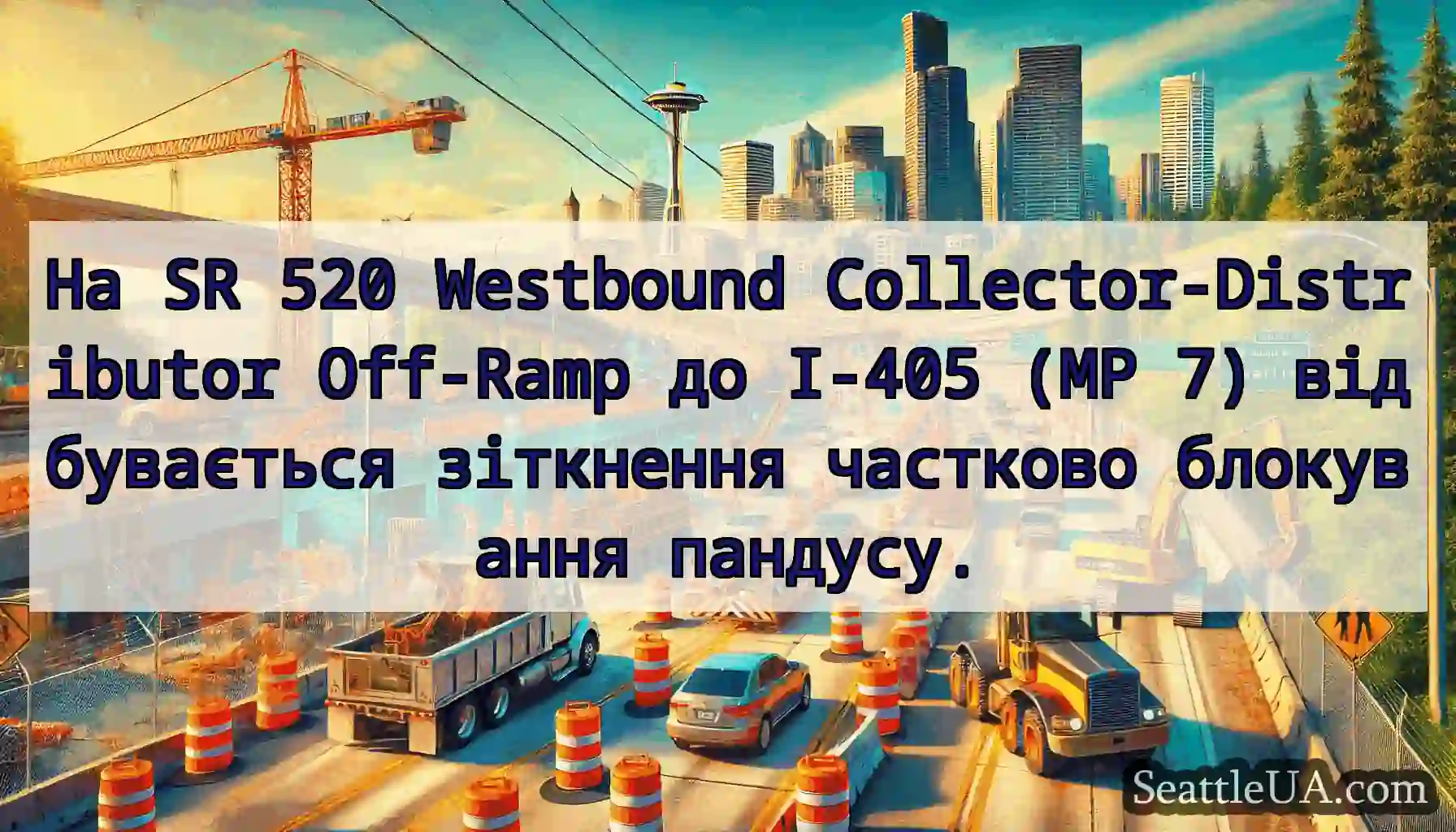 На SR 520 Westbound Collector-Distributor