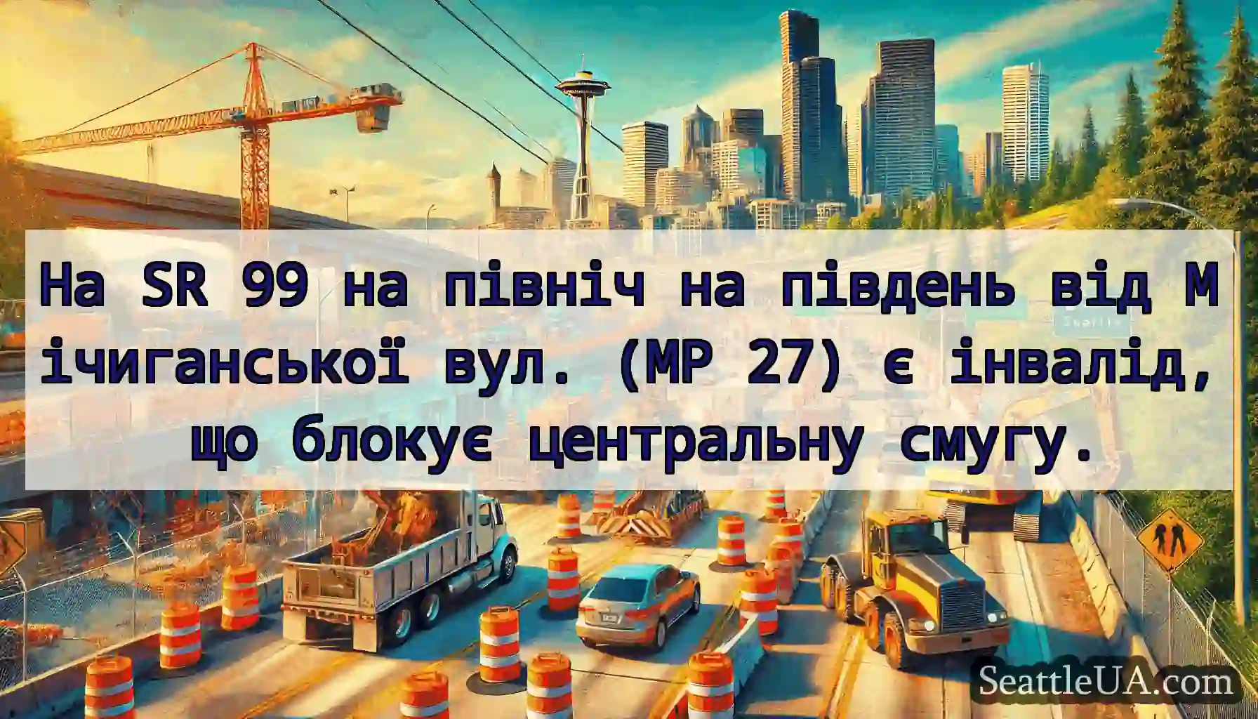 На SR 99 на північ на південь від Мічиганської