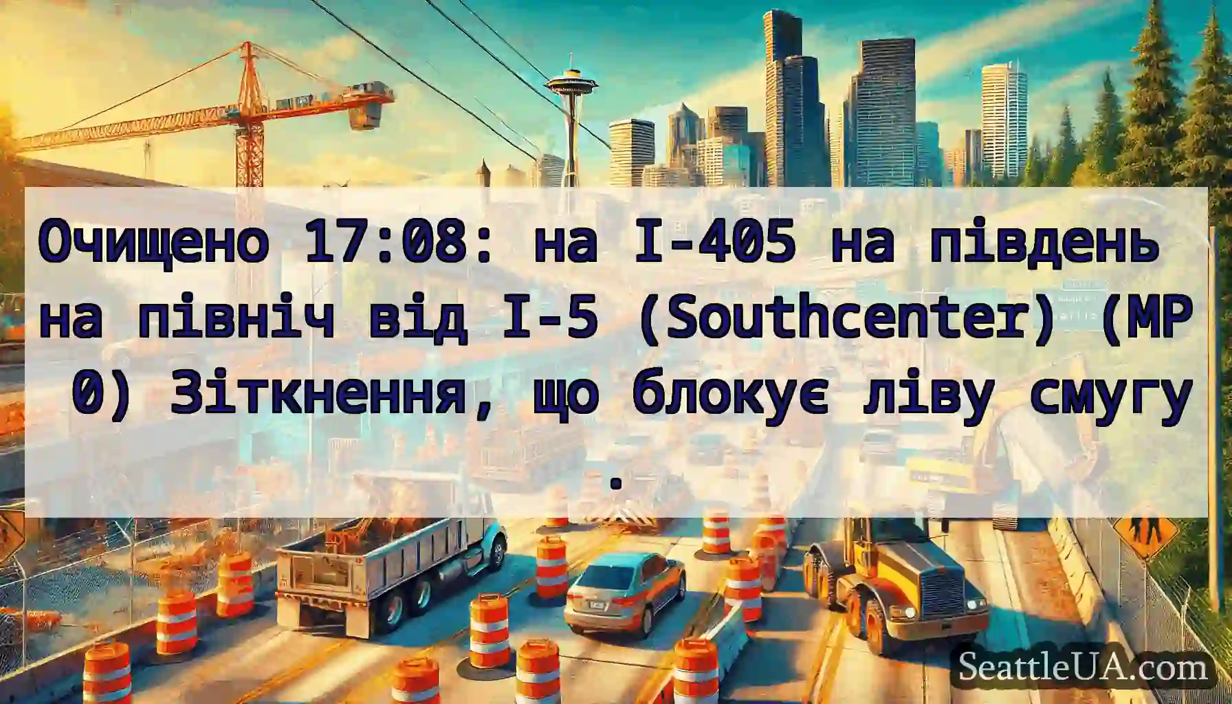Очищено 17:08: на I-405 на південь на північ від