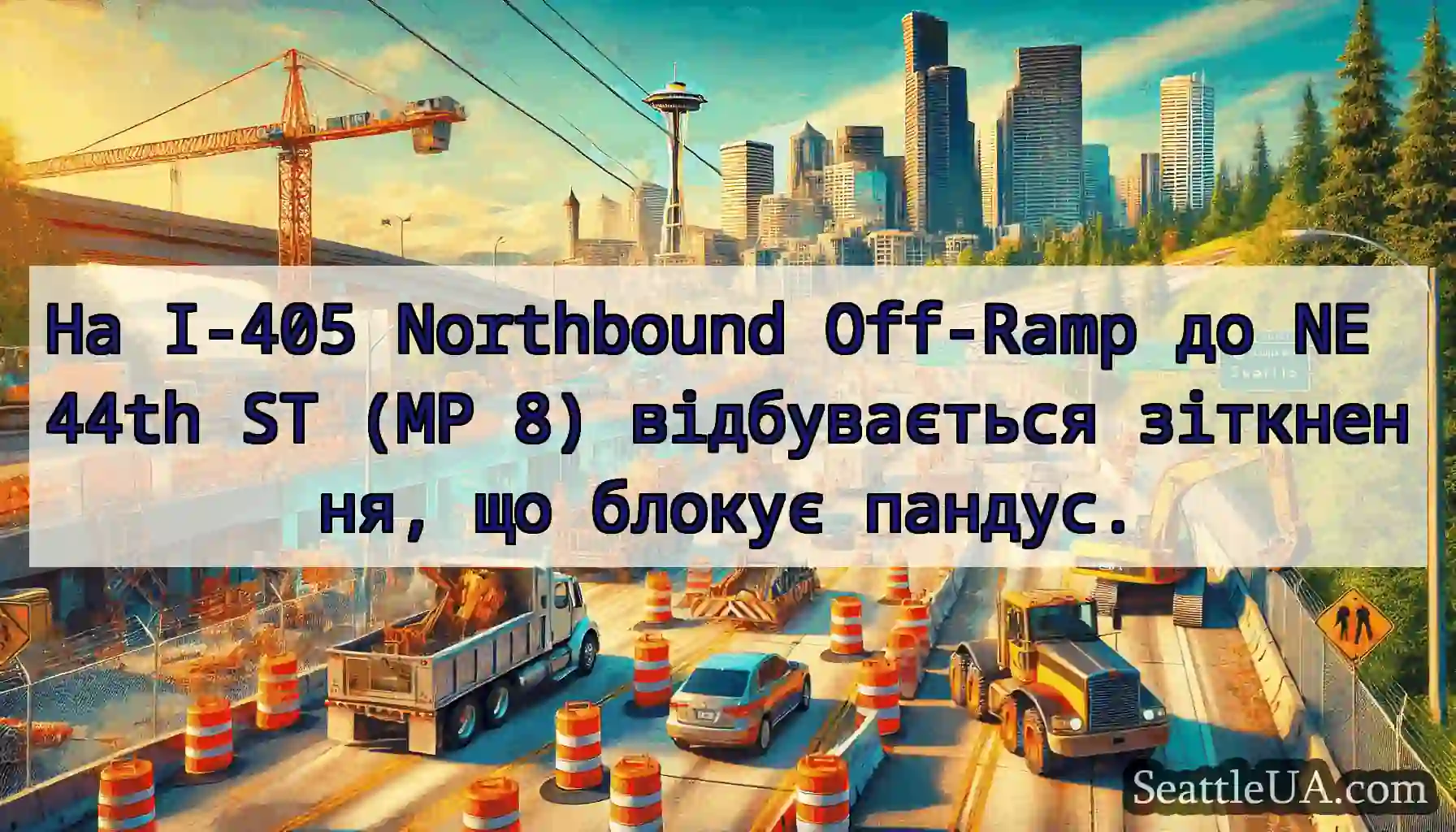 На I-405 Northbound Off-Ramp до NE 44th ST (MP 8)