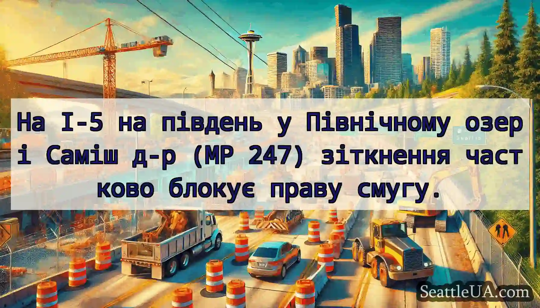 На I-5 на південь у Північному озері Саміш д-р