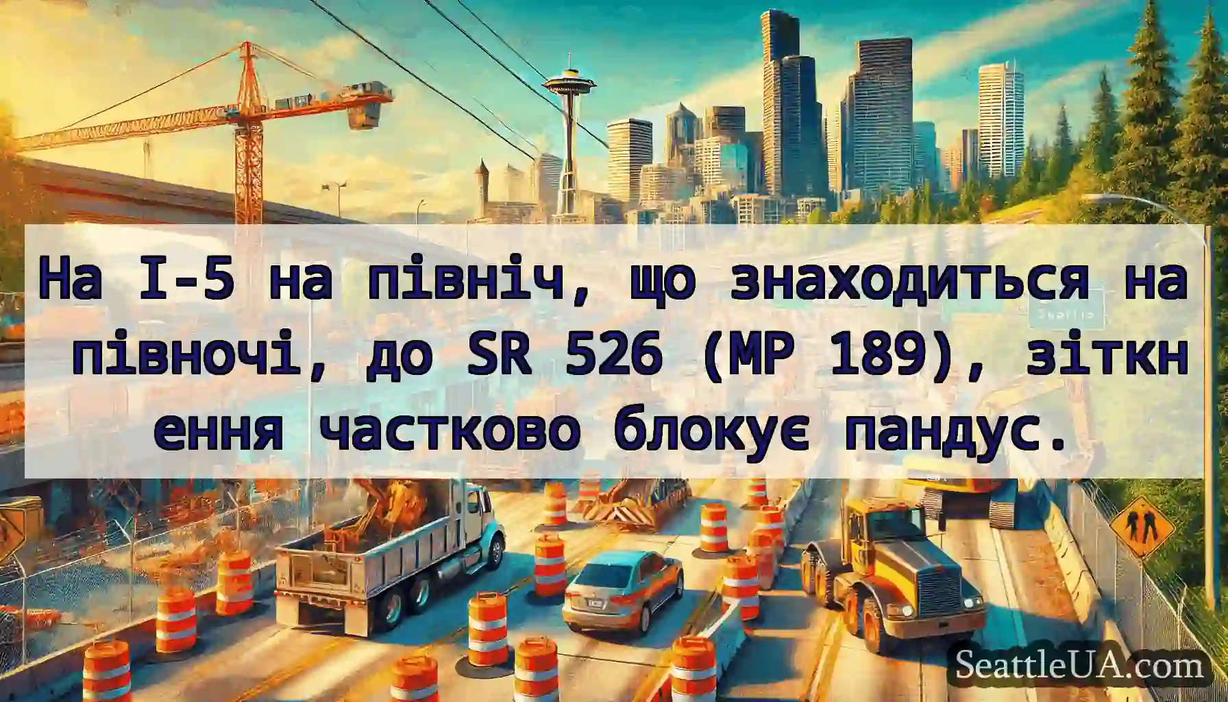 На I-5 на північ, що знаходиться на півночі, до