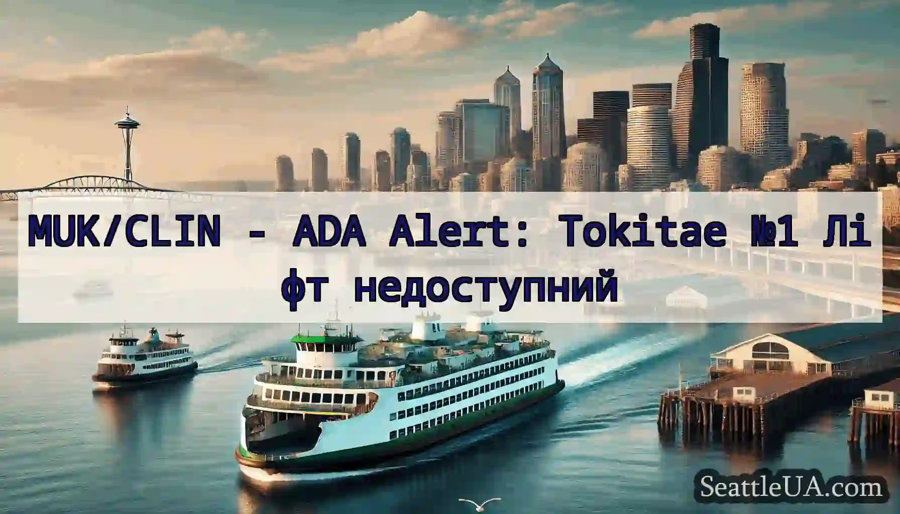 MUK/CLIN - ADA Alert: Tokitae №1 Ліфт недоступний
