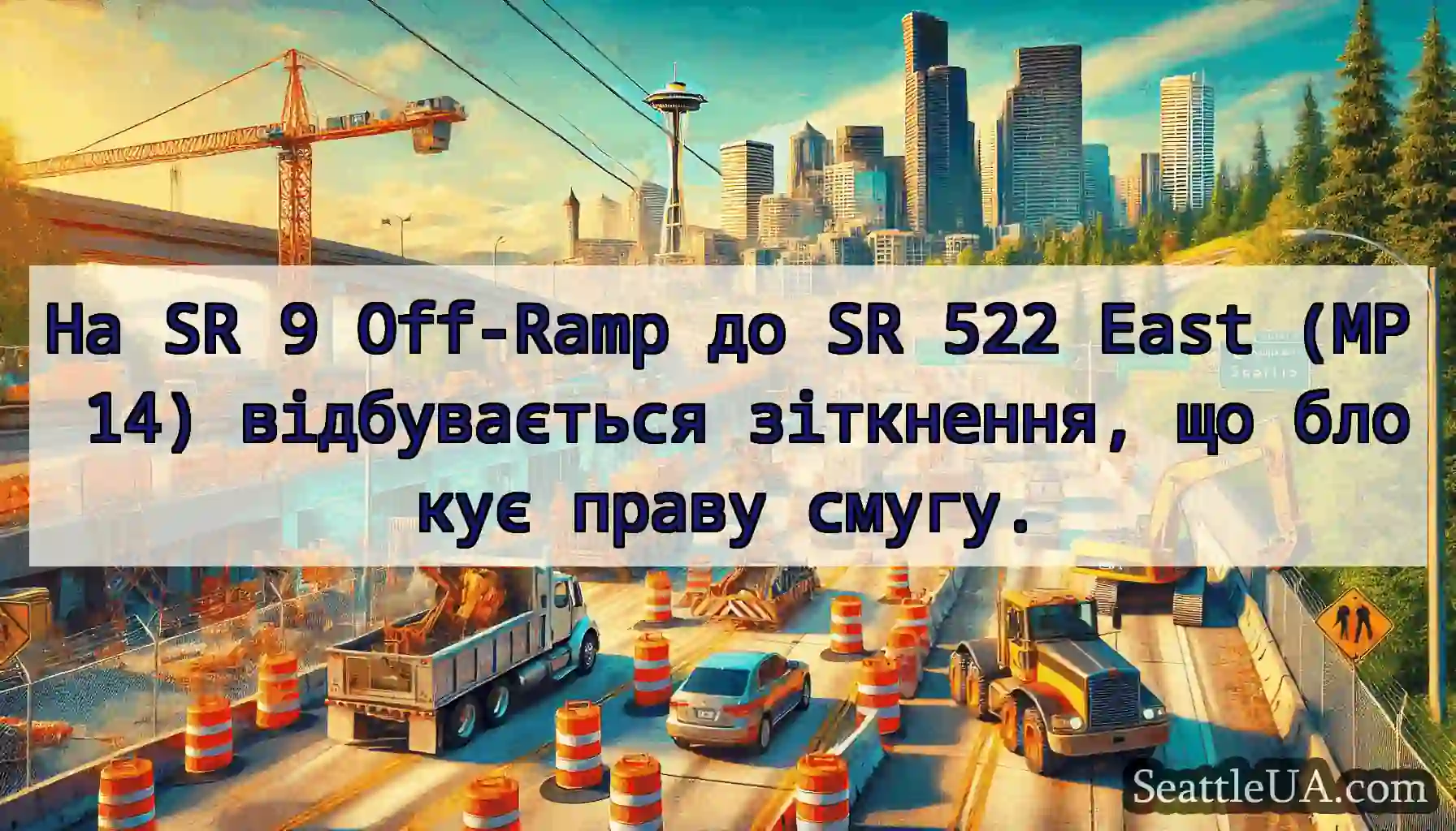 На SR 9 Off-Ramp до SR 522 East (MP 14)