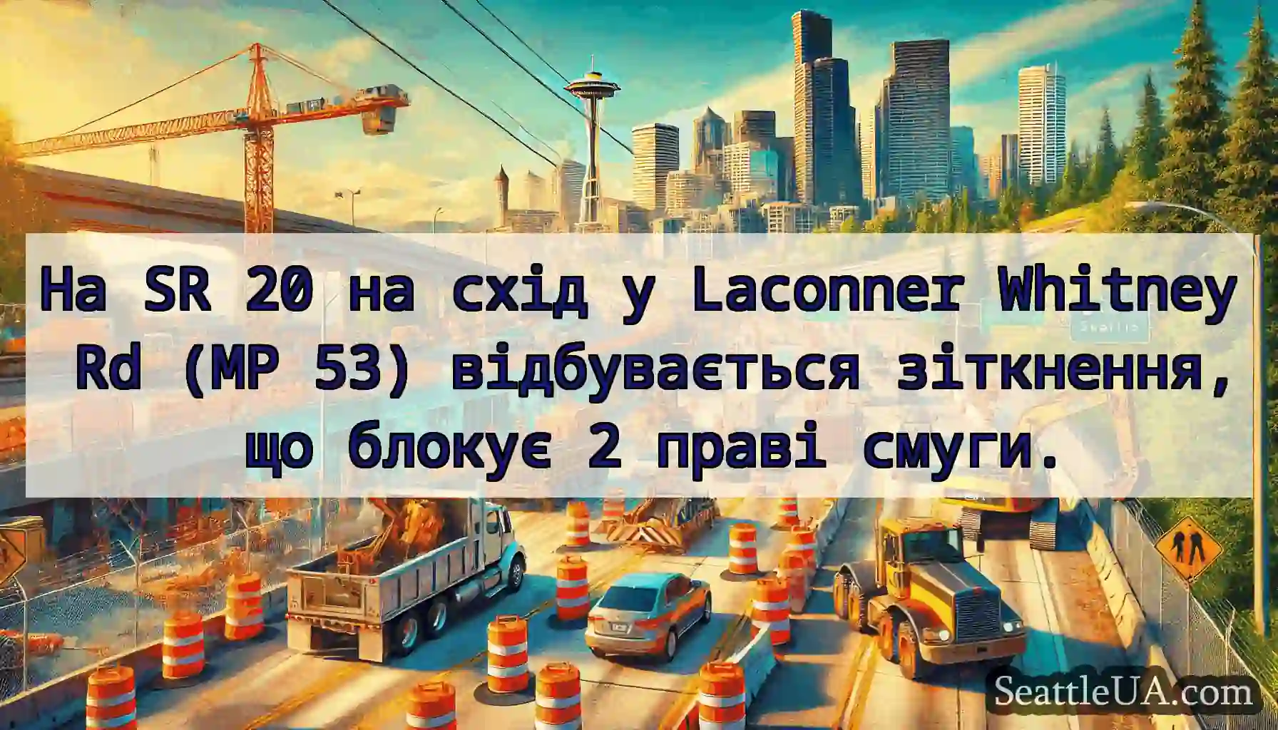 На SR 20 на схід у Laconner Whitney Rd (MP 53)