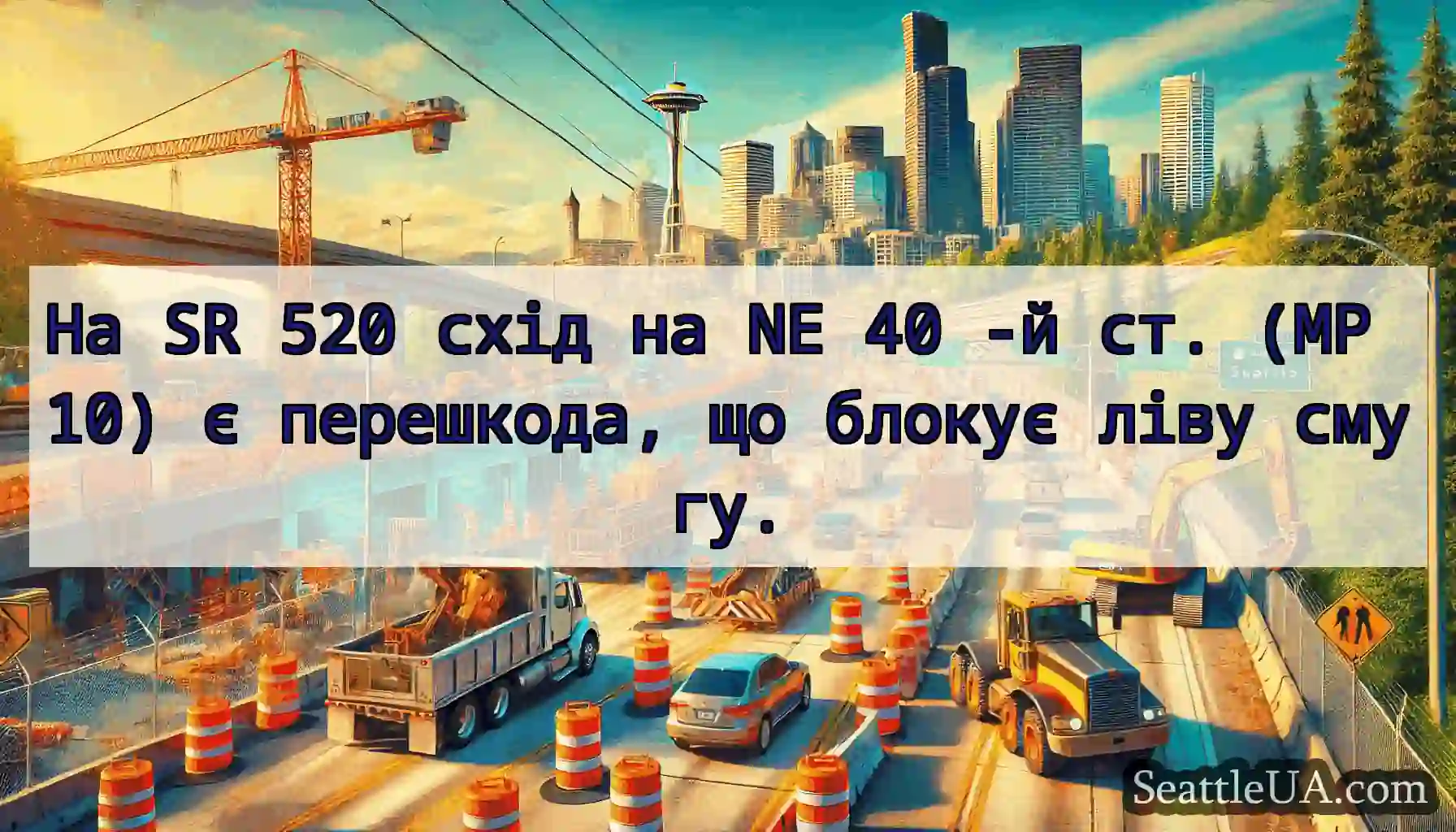 На SR 520 схід на NE 40 -й ст. (MP 10) є