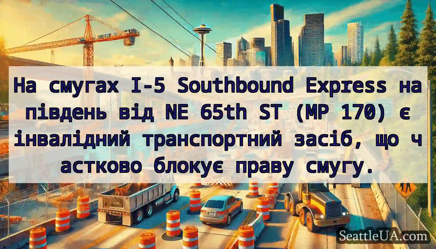 На смугах I-5 Southbound Express на південь від