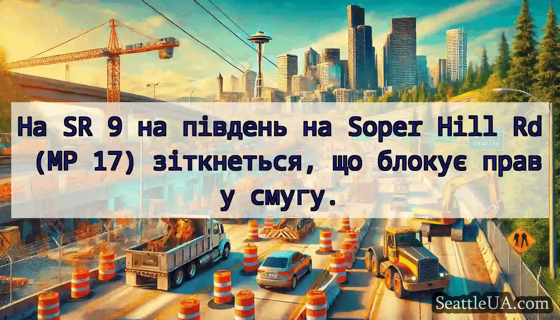 На SR 9 на південь на Soper Hill Rd (MP 17)