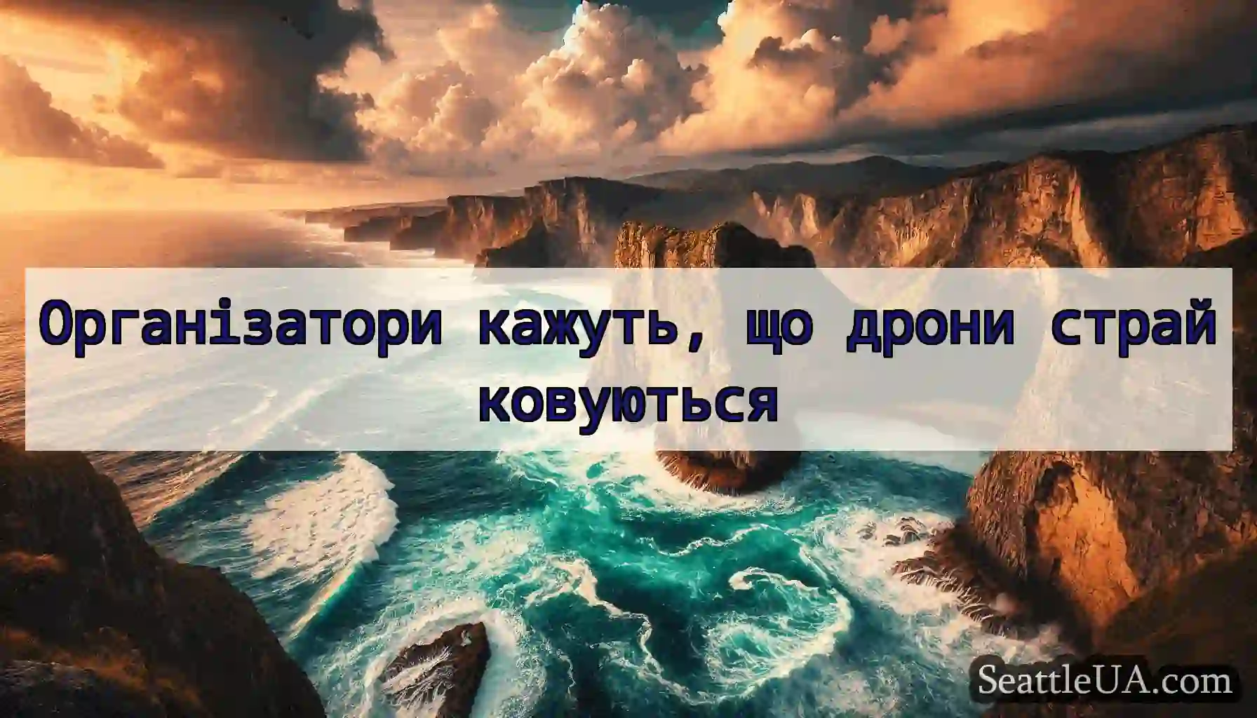 Організатори кажуть, що дрони страйковуються