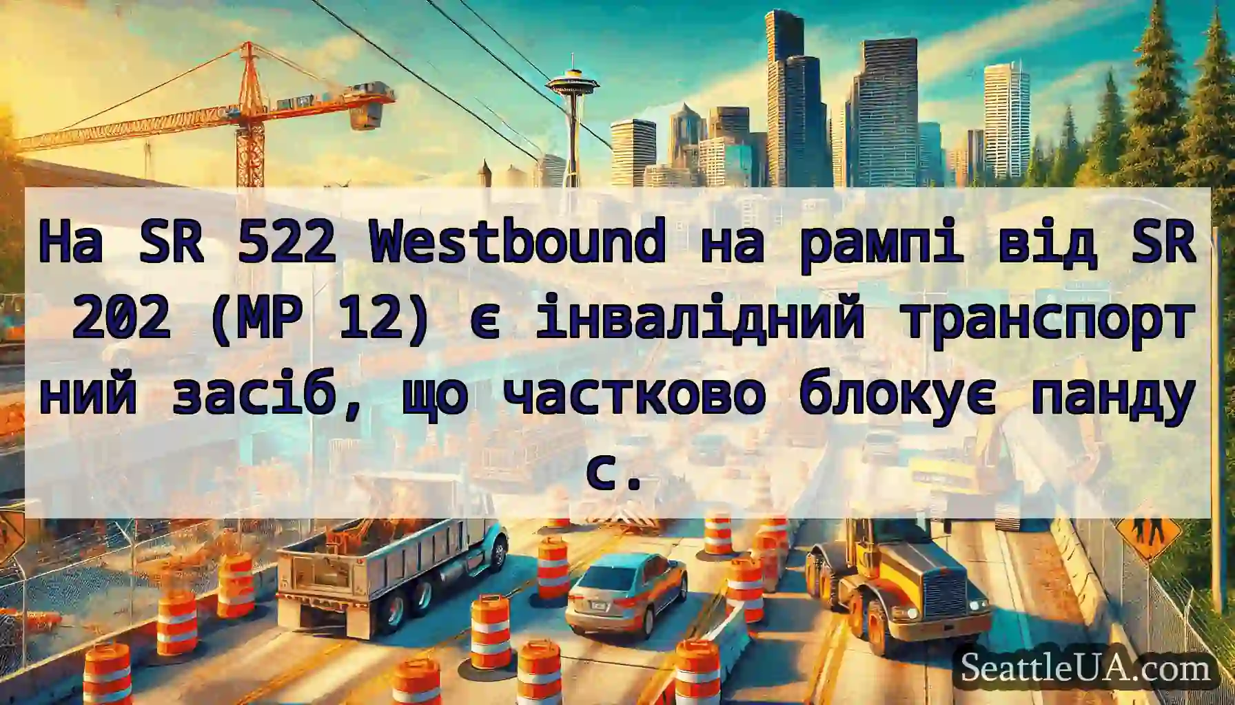 На SR 522 Westbound на рампі від SR 202 (MP 12) є