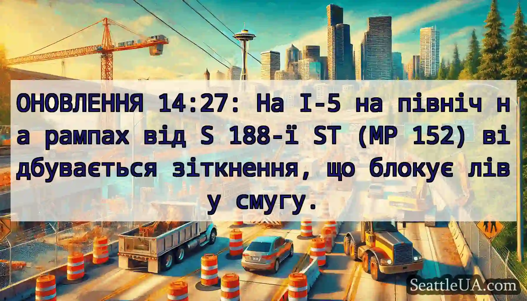 ОНОВЛЕННЯ 14:27: На I-5 на північ на рампах від S