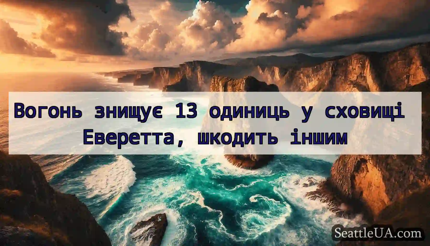 Вогонь знищує 13 одиниць у сховищі Еверетта,