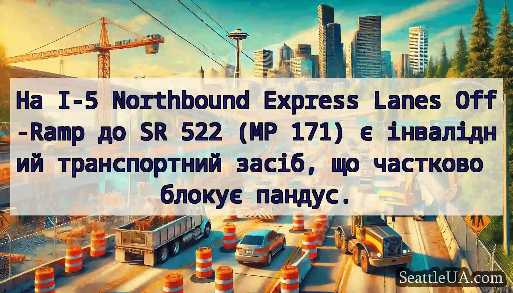 На I-5 Northbound Express Lanes Off-Ramp до SR