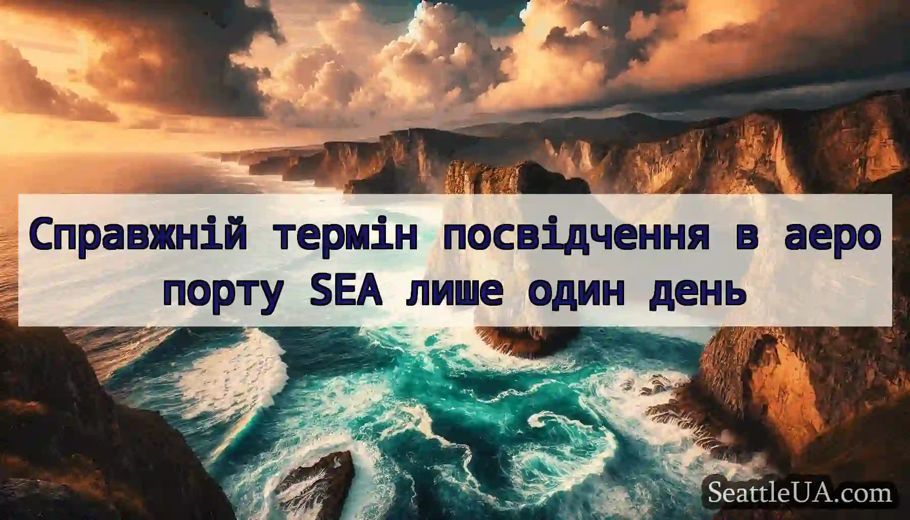 Справжній термін посвідчення в аеропорту SEA лише