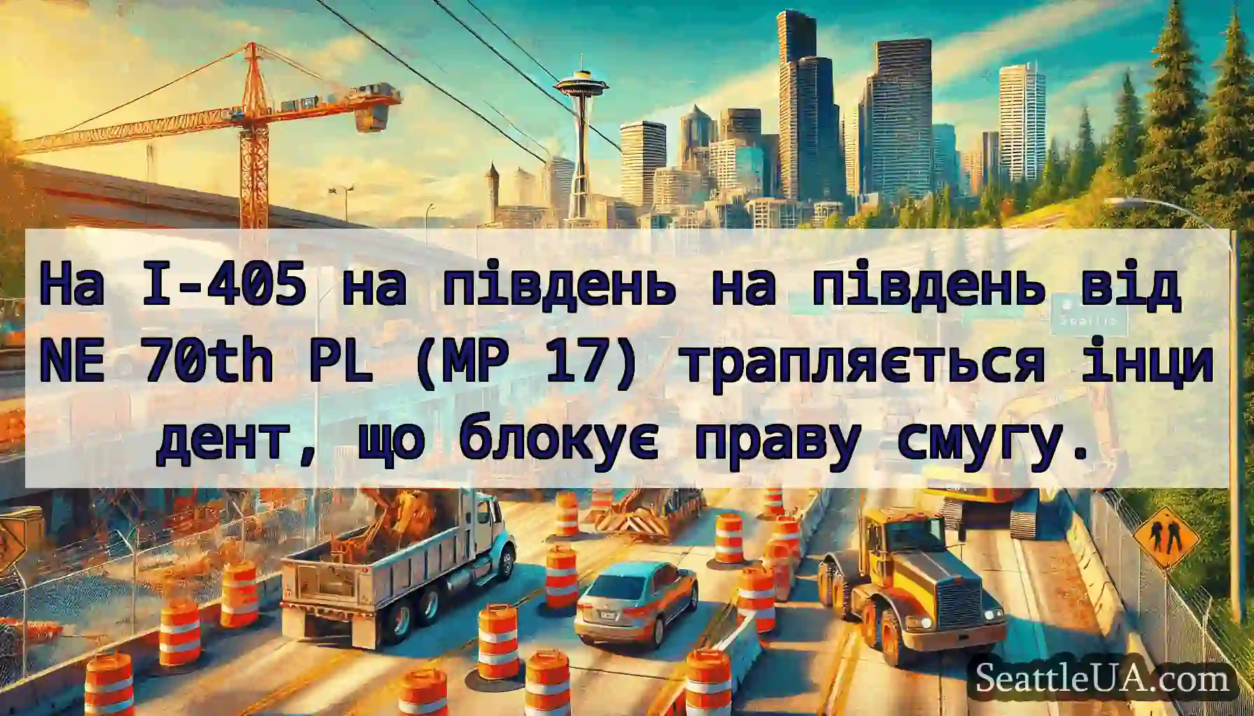 На I-405 на південь на південь від NE 70th PL (MP