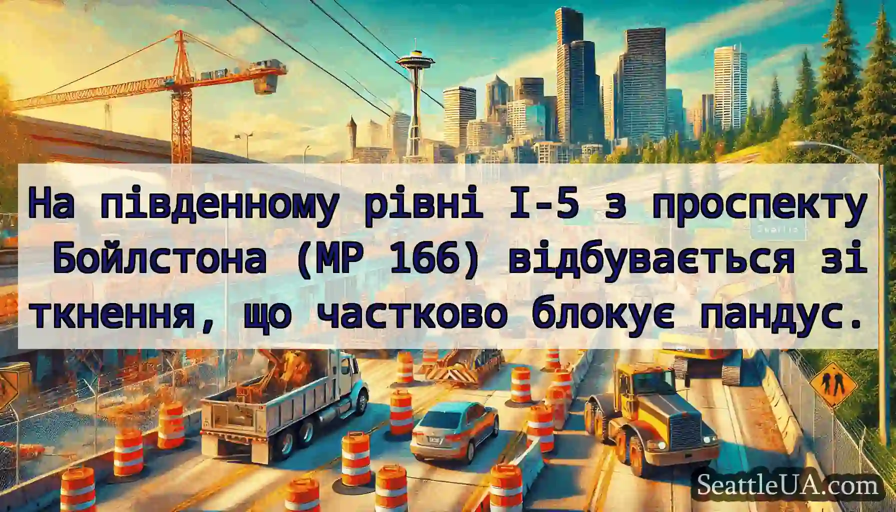 На південному рівні I-5 з проспекту Бойлстона (MP