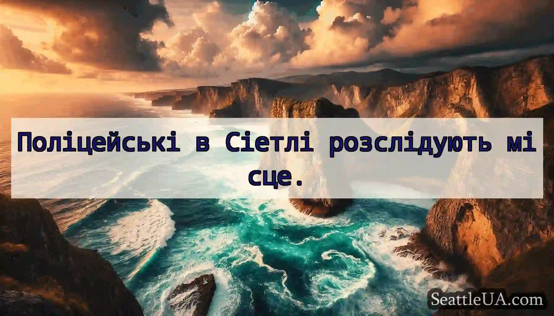 Поліцейські в Сіетлі розслідують місце.