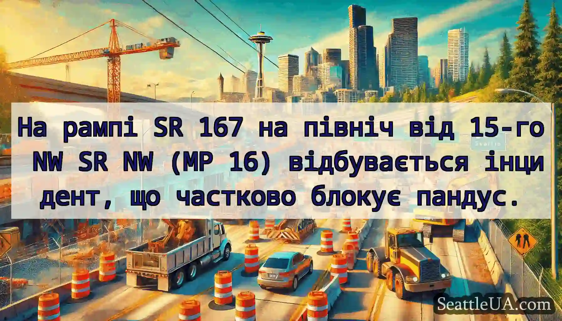 На рампі SR 167 на північ від 15-го NW SR NW (MP