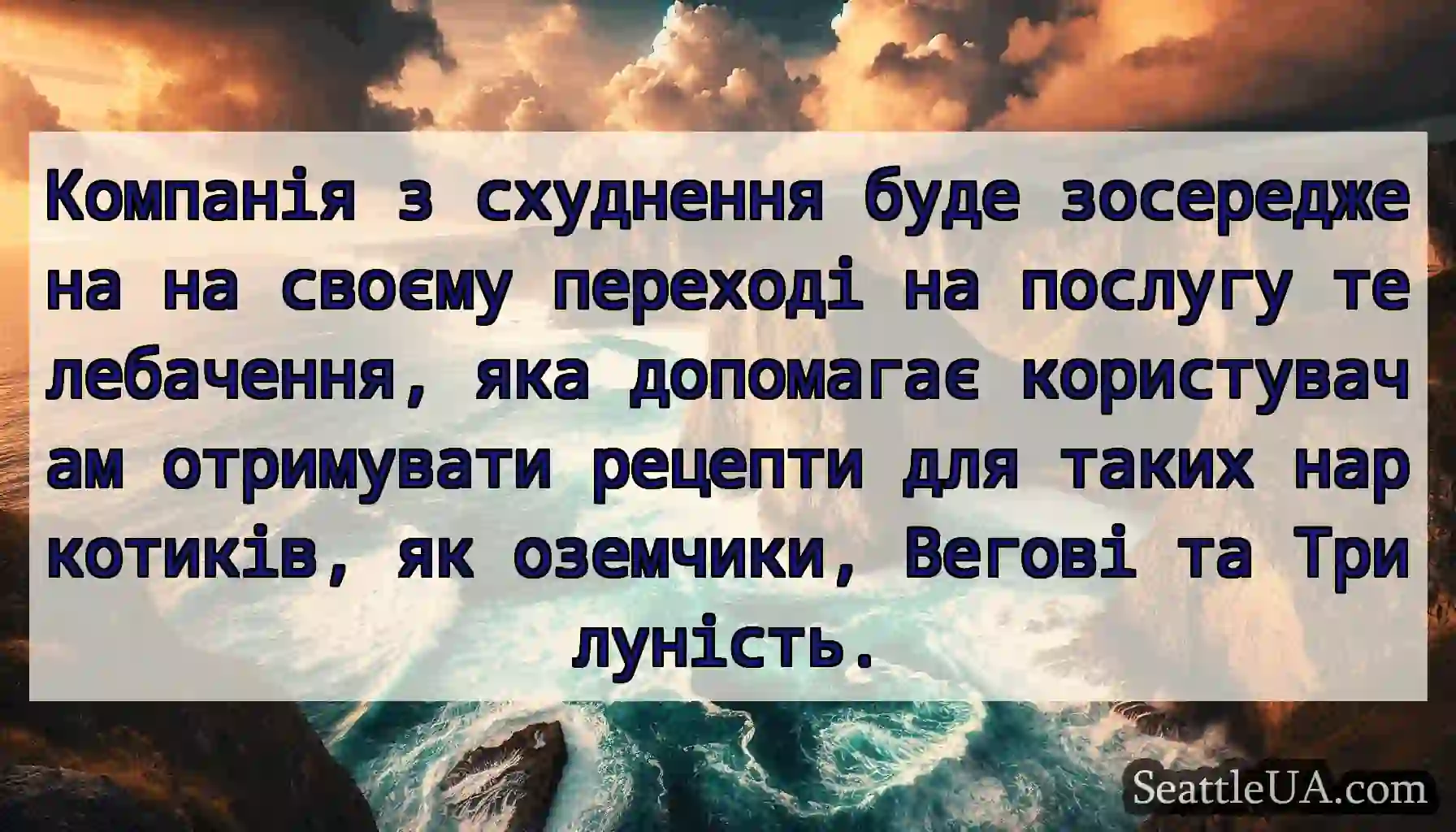Компанія з схуднення буде зосереджена на своєму