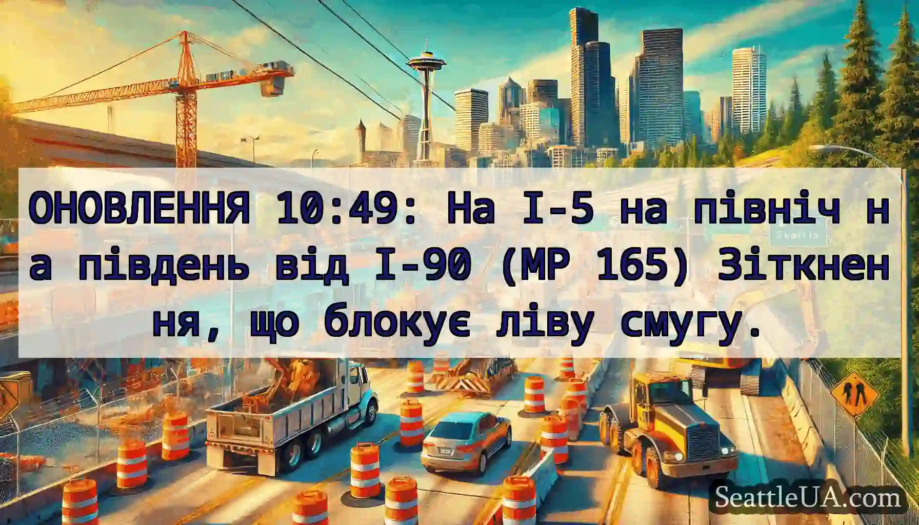 ОНОВЛЕННЯ 10:49: На I-5 на північ на південь від