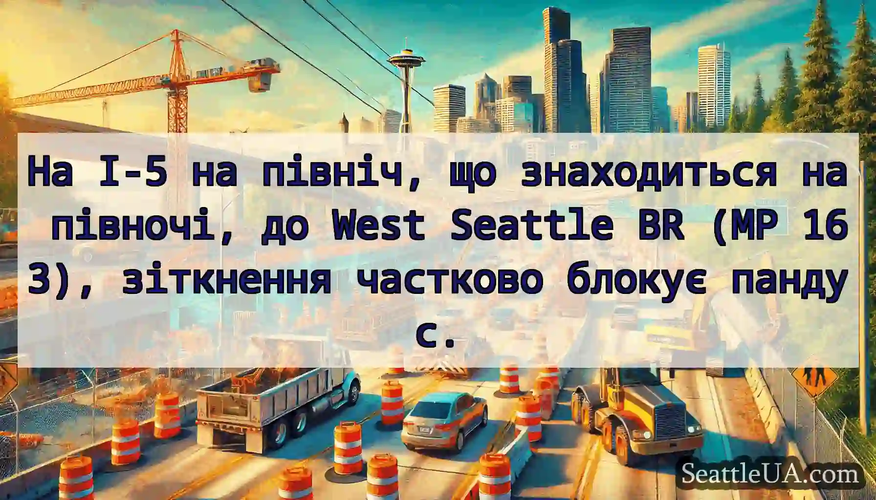 На I-5 на північ, що знаходиться на півночі, до