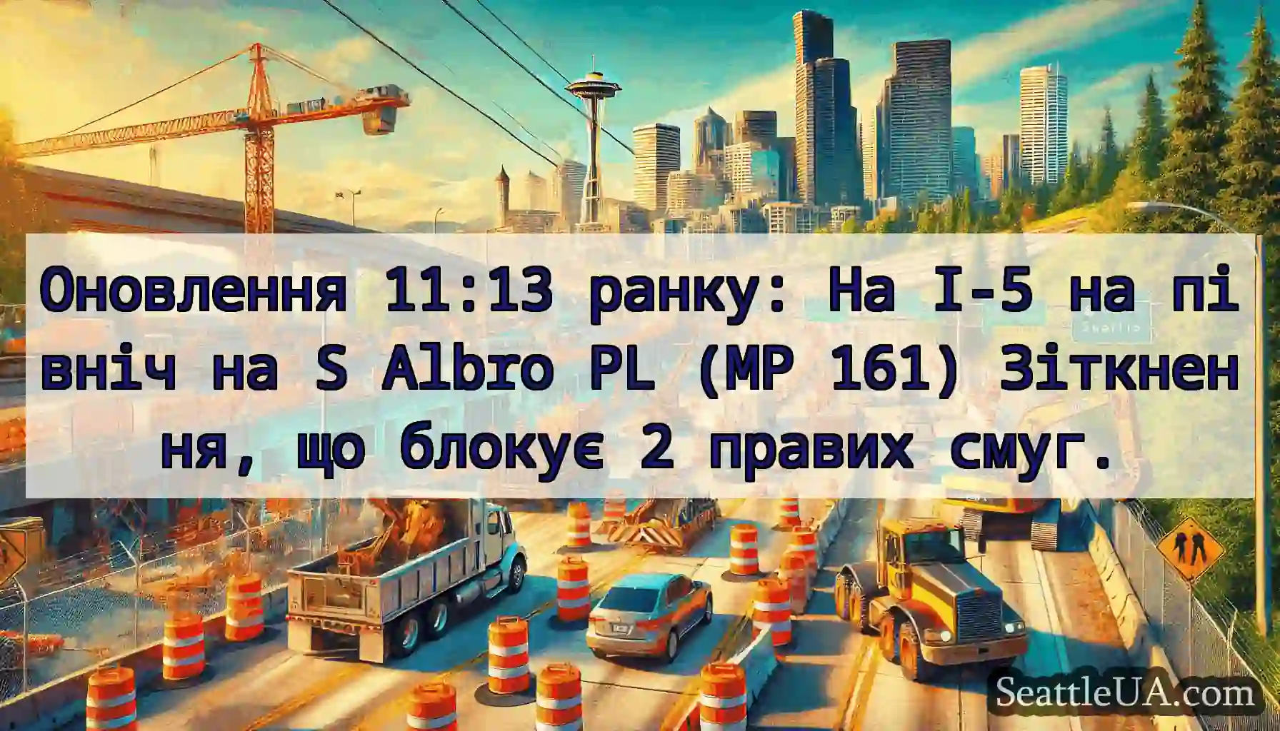 Оновлення 11:13 ранку: На I-5 на північ на S