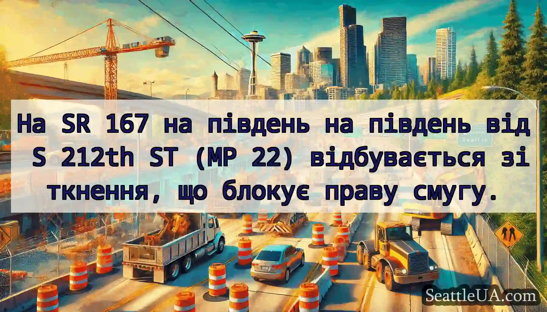 На SR 167 на південь на південь від S 212th ST